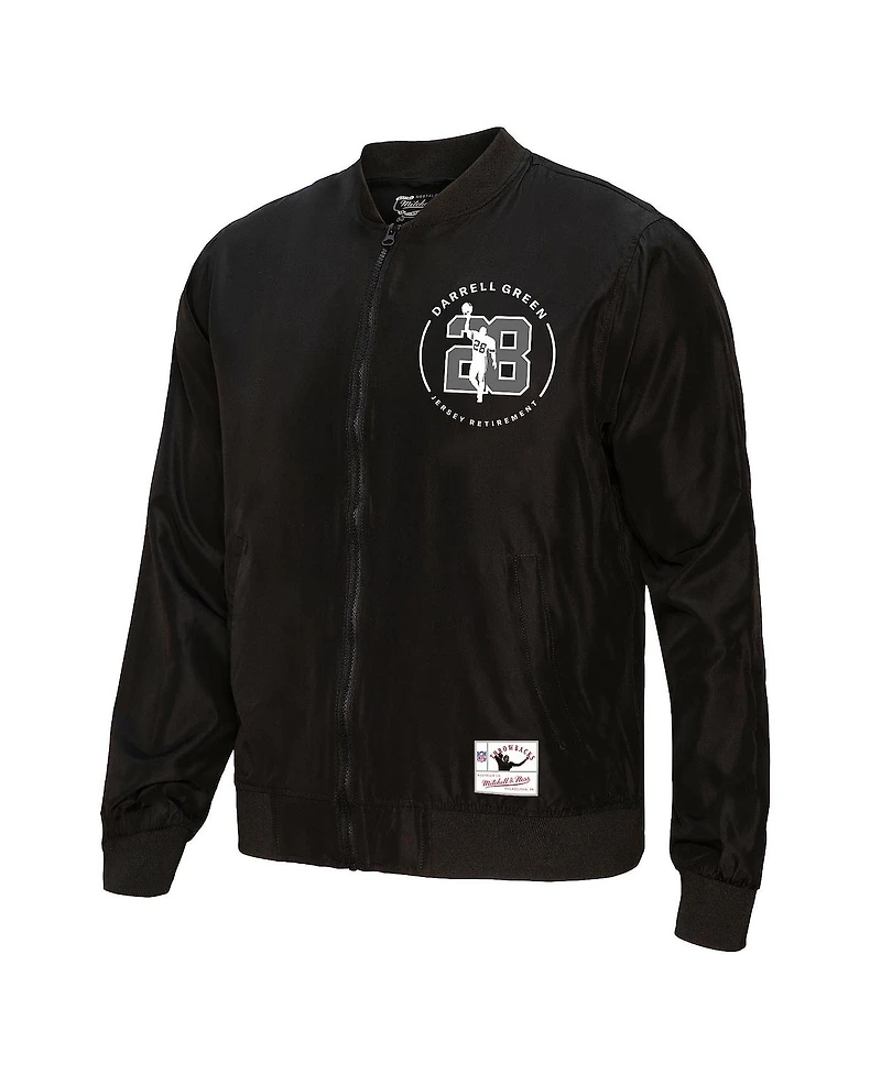 Mitchell & Ness Men's Darrell Green Black Washington Commanders Wonder Full-Zip Jacket