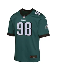 Nike Big Boys and Girls Jalen Carter Midnight Green Philadelphia Eagles Game Player Jersey