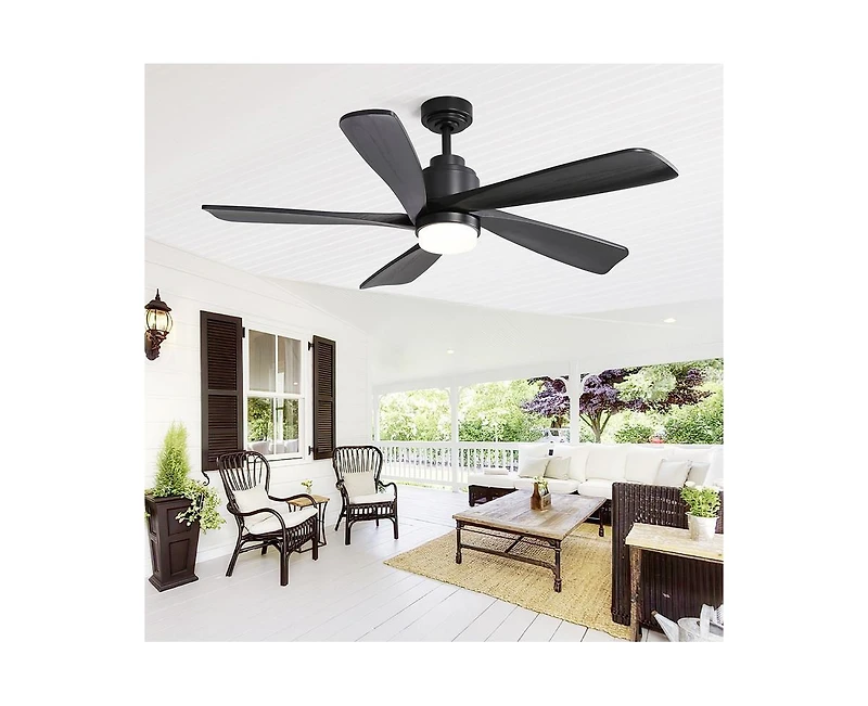 52-inch Modern Stylish 5-Blade Ceiling Fan with Remote Control and Light Source