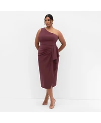 City Chic Women's Plus Priyanka One Shoulder Dress