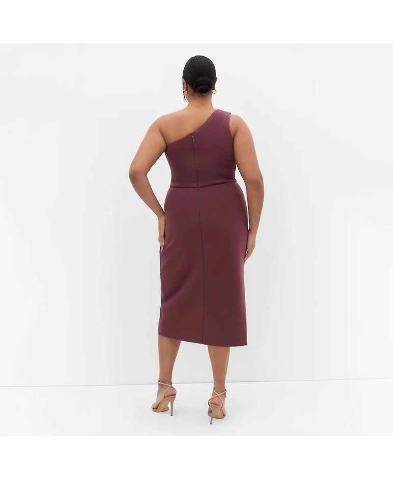 City Chic Women's Plus Priyanka One Shoulder Dress