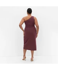 City Chic Women's Plus Priyanka One Shoulder Dress