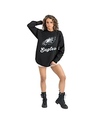 Gameday Couture Women's Black Philadelphia Eagles Oversized Long Sleeve T-Shirt