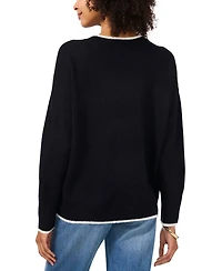 Vince Camuto Women's Tipped Crewneck Sweater