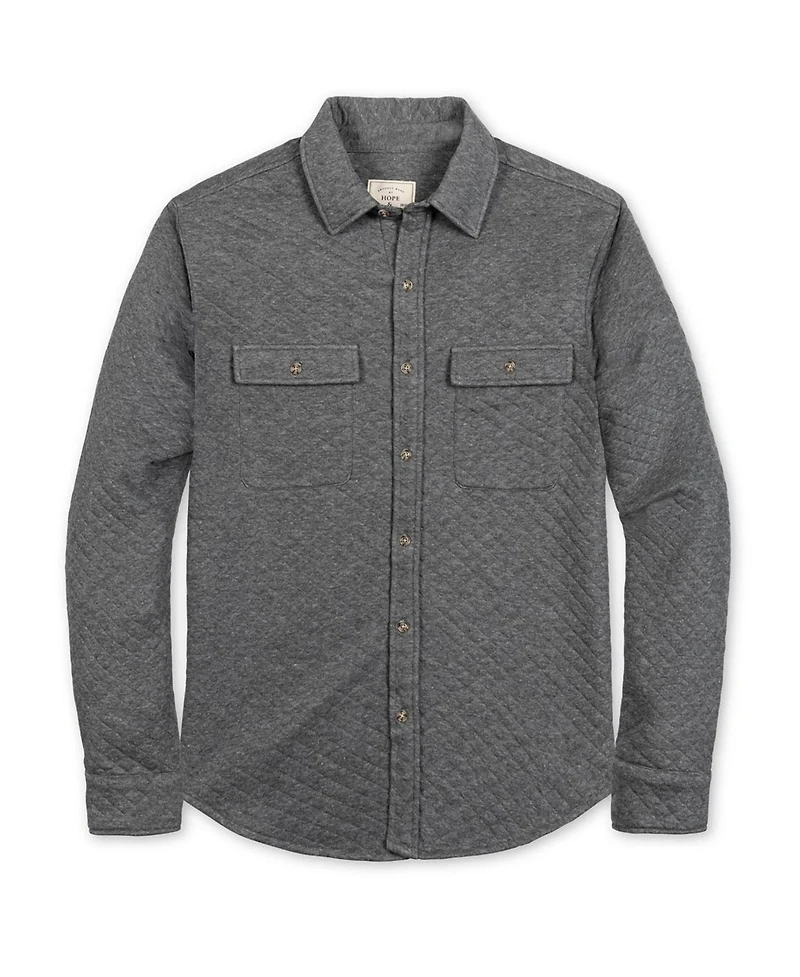 Hope & Henry Men's Long Sleeve Quilted Shirt Jacket