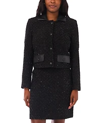 Vince Camuto Women's Collar Long-Sleeve Cropped Jacket