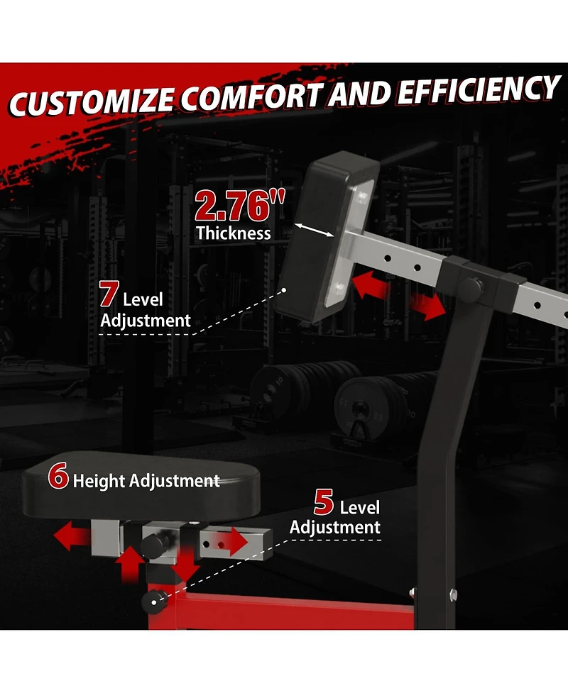 Mikolo Plate Loaded Seated Row Machine for Home Gym, 400LB Capacity, Independent Arms & Adjustable Seat for Full Back Workout