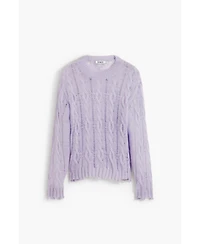 Desigual Women's Cable-knit sweater with distressed details