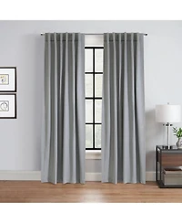Habitat Mulberry Light Filtering Functional Dual Header Curtain Panel for Windows 54" x 95" Grey