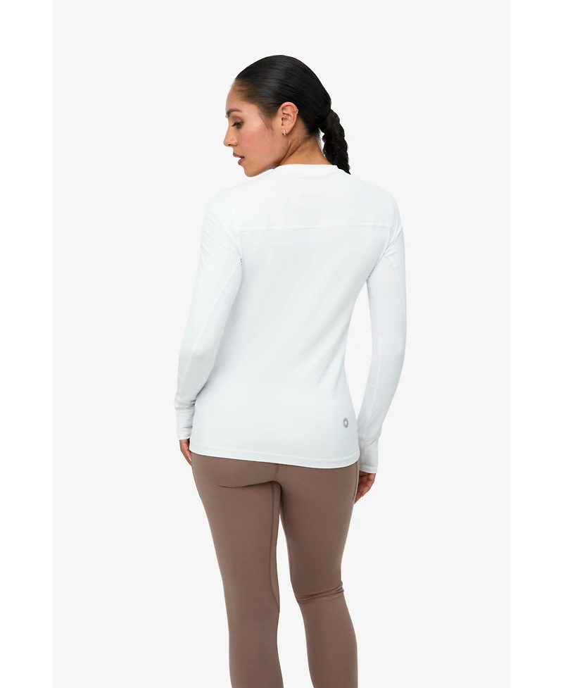 BloqUV Women's Upf 50+ Sun Protective Performance Quarter Zip Crew