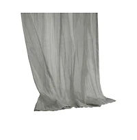 Habitat Paloma Sheer Dual Header Stylish and Functional Curtain Panel 52" x 108" Grey