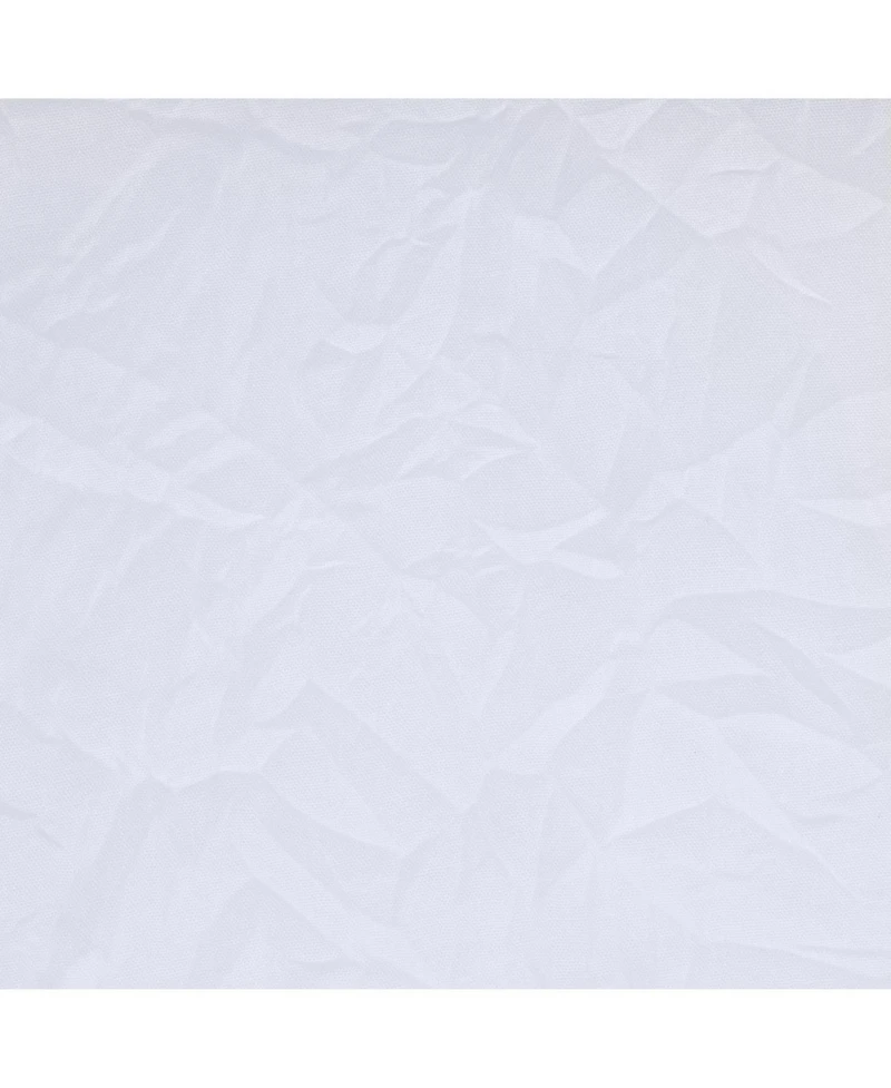 Habitat 85% Polyester 15% Cotton Crushed Sheer Tab Crinkle Textured Solid Curtain Panel 52" x 95" White