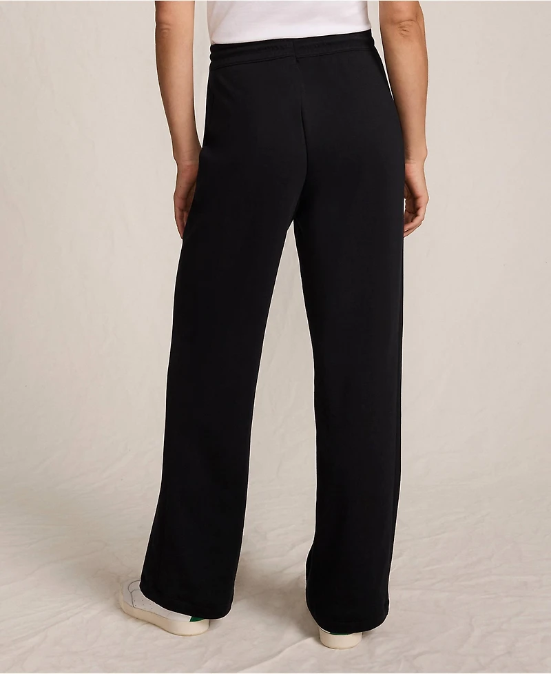Lands' End Women's Sport Knit High Rise Pull On Relaxed Straight Leg Pants