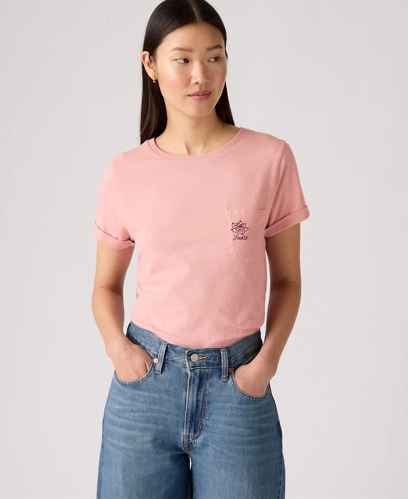 Levi's Women's Margot Cotton Embroidered-Trim T-Shirt