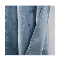 Oliva Gray Jansen Rubber Blackout Grommet Panel - 54x90" Blue