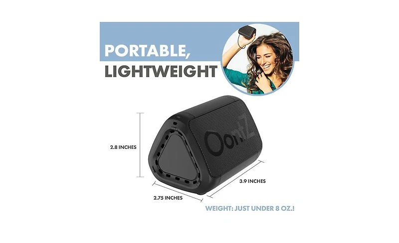 OontZ Angle Solo Wireless Bluetooth Speaker, Black