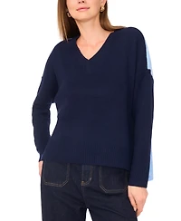 Vince Camuto Women's Colorblocked Drop-Shoulder Sweater