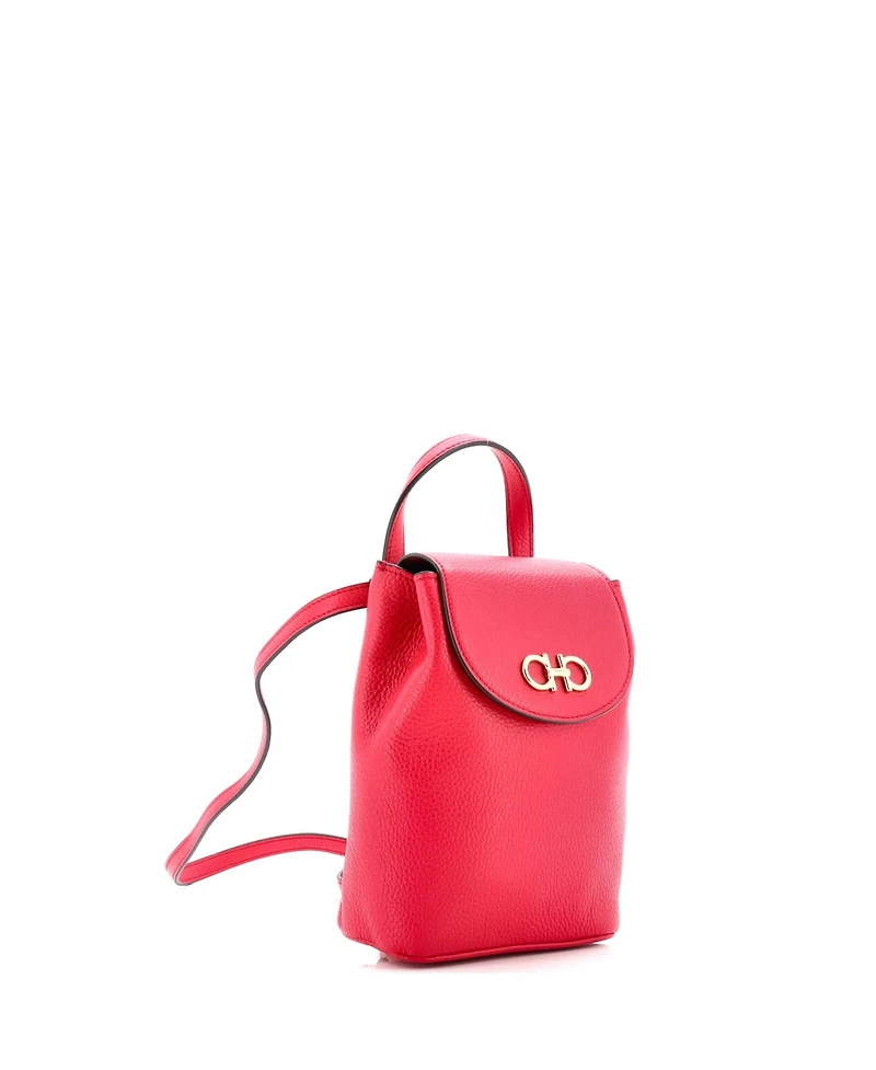 Pre-Owned Salvatore Ferragamo Mini Gancini Backpack Leather