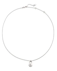 Lauren Ralph Lauren Silver-Tone Logo Padlock Pendant Necklace