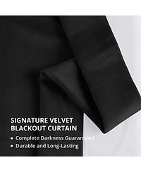 Half Price Drapes Warm Black Signature Velvet Blackout Curtain