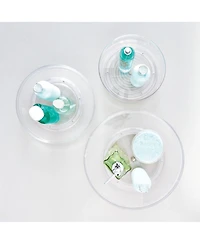 iDesign 9-Inch Round Lazy Susan Organizer - Set of 2 - Clear