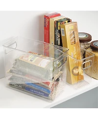 iDesign Set of 4 Pantry Storage Bins with Handles - Clear