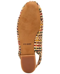 Steve Madden Women's Rumi Woven Slingback Raffia Flats