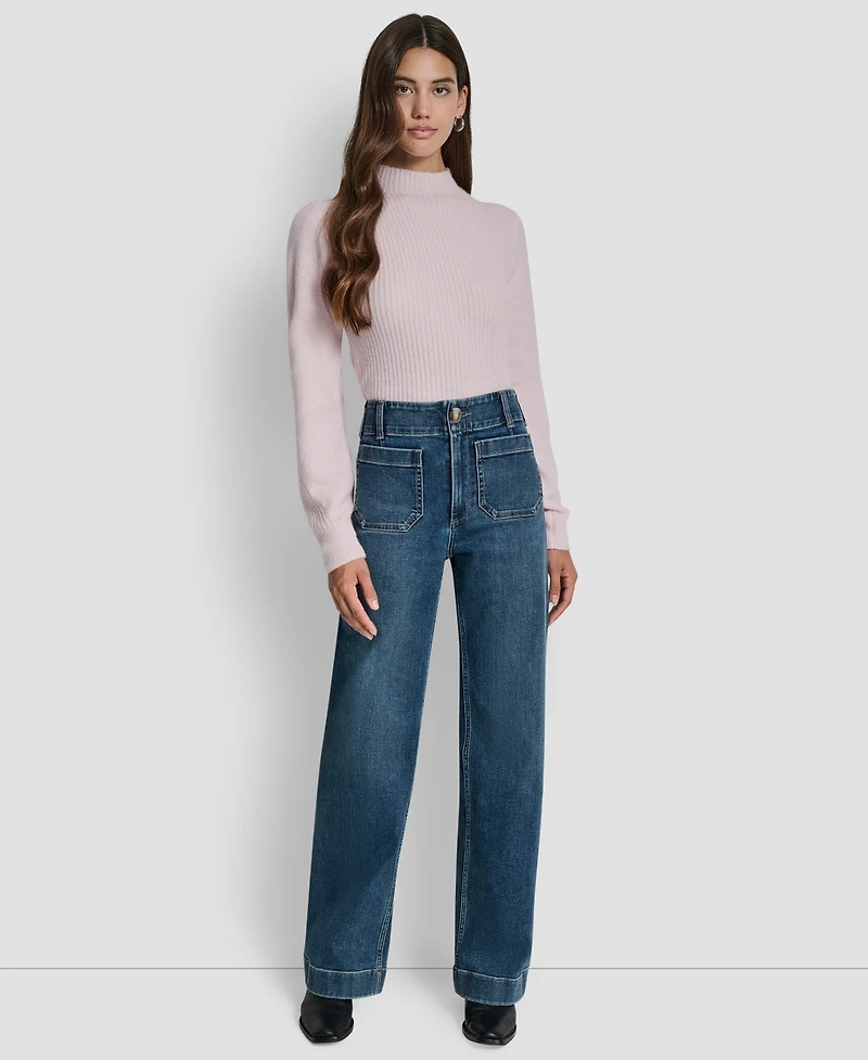 Dkny Jeans Women's High-Rise Wide Leg