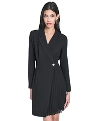 Vince Camuto Petite Long-Sleeve Collared Dress