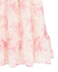 Rare Editions Girls 7-16 Floral Chiffon Square Neck Dress