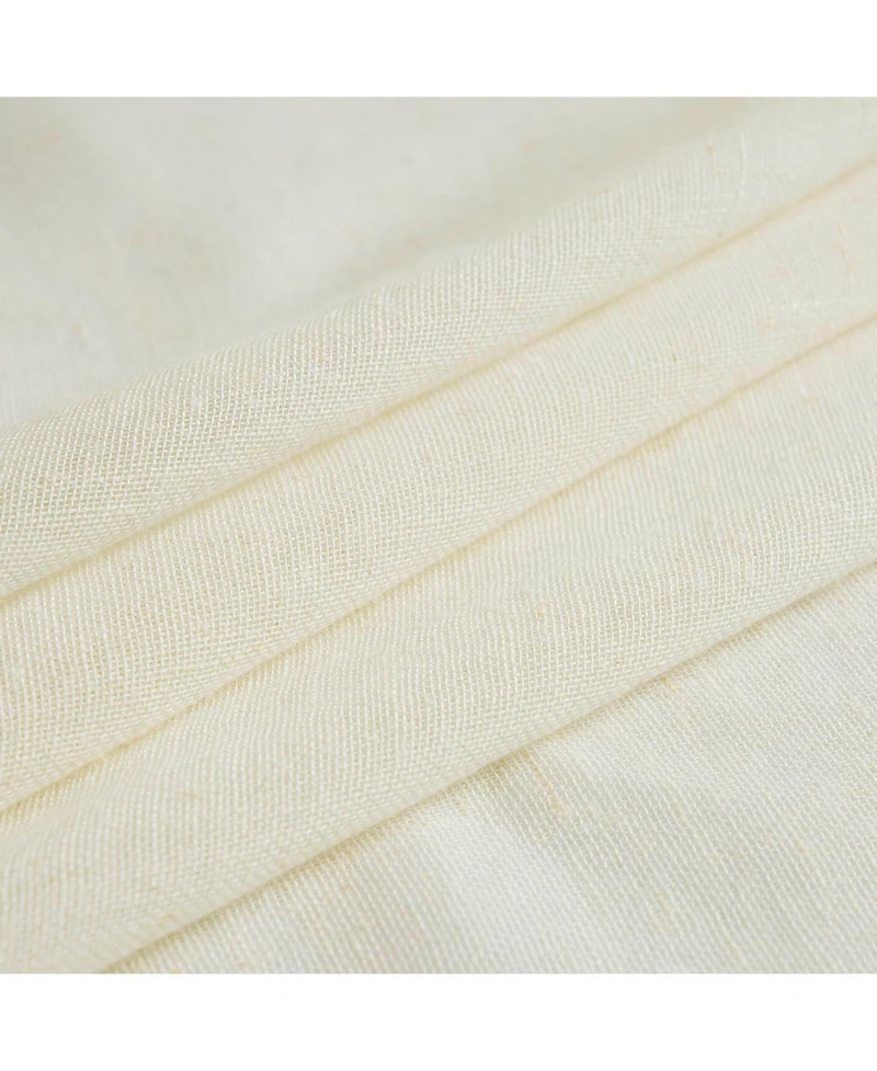 Half Price Drapes Gardenia Grommet Textured Faux Linen Sheer Curtain