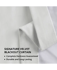 Half Price Drapes Primary White Grommet Signature Velvet Blackout Curtain