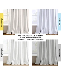 Half Price Drapes Primary White Signature Extra Wide Velvet Blackout Curtain