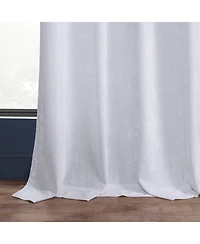 Half Price Drapes Pearl White Lush Crush Velvet Room Darkening Curtain