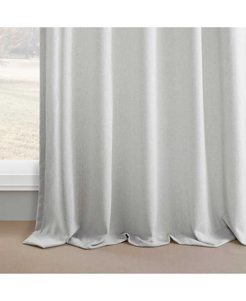 Half Price Drapes Off White Simply Faux Linen Curtain Pair (2 Panels