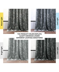 Half Price Drapes Stone Grey Lush Crush Velvet Room Darkening Curtain