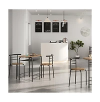 Yaheetech, 3-Piece Set, Metal Frame, Compact Dining Table with 2 Chairs