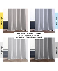Half Price Drapes Ice Ruched Vintage Textured Faux Dupioni Silk Curtain
