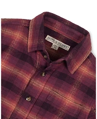 Hope & Henry Little and Big Boys' Organic Long Sleeve Flannel Button Down Shirt