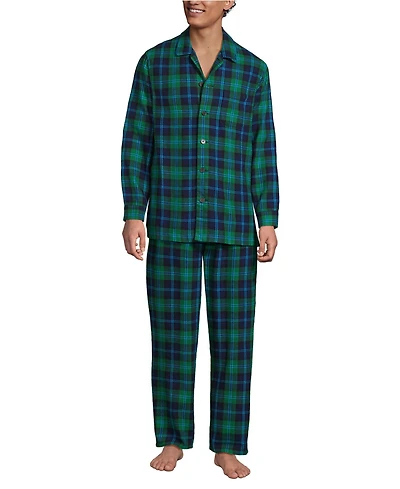 Lands' End Men's Flannel Pajama Set