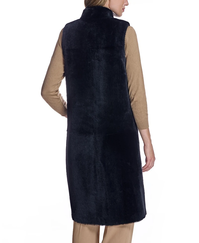 Julia & Stella by Maximilian Women's Shearling Lamb Vest