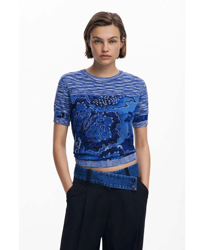 Desigual Women's Marbled knit T-shirt