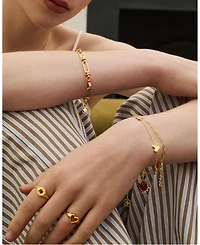 Ottoman Hands Outline Heart Stacking Ring
