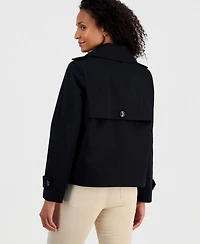 London Fog Women's Short Double-Breasted Trench Coat