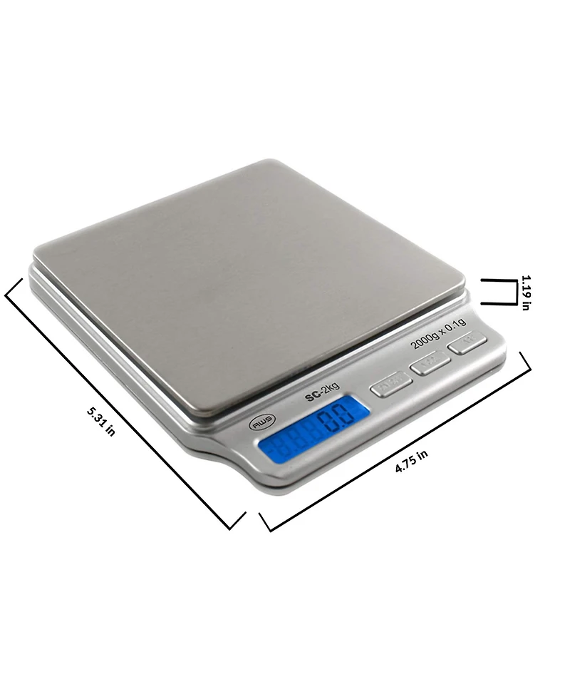 Sc-2kg Precision Digital Pocket Scale, 2KG x 0.1G