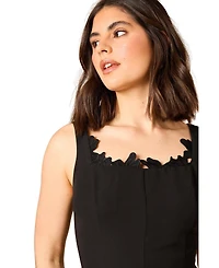 Oasis Women's Lace Godet Square Neck Mini Dress