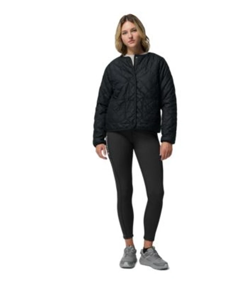 Columbia Womens Aldermore Crewneck Long Sleeve Sweatshirt Crest Collarless Jacket Move Leggings