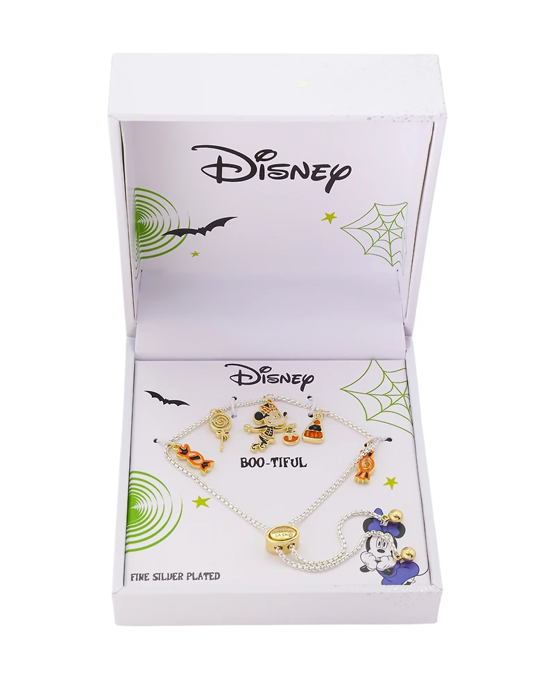 Disney Minnie Mouse Crystal Adjustable Charm Bolo Bracelet