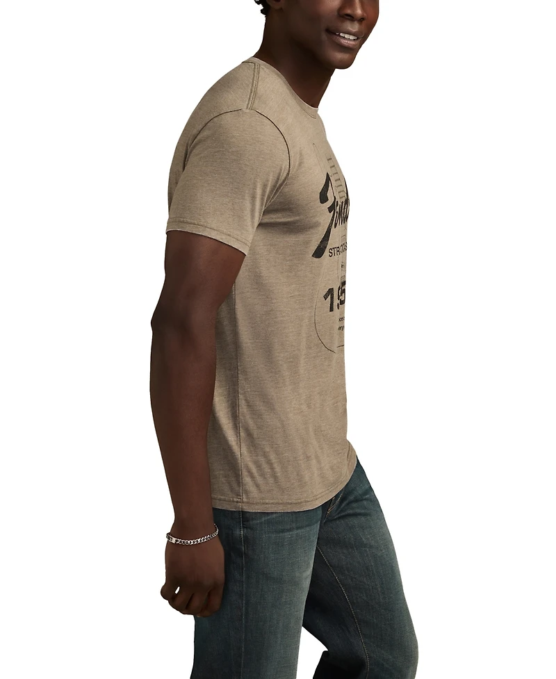 Lucky Brand Men's Fender Stratocaster Crewneck T-Shirt