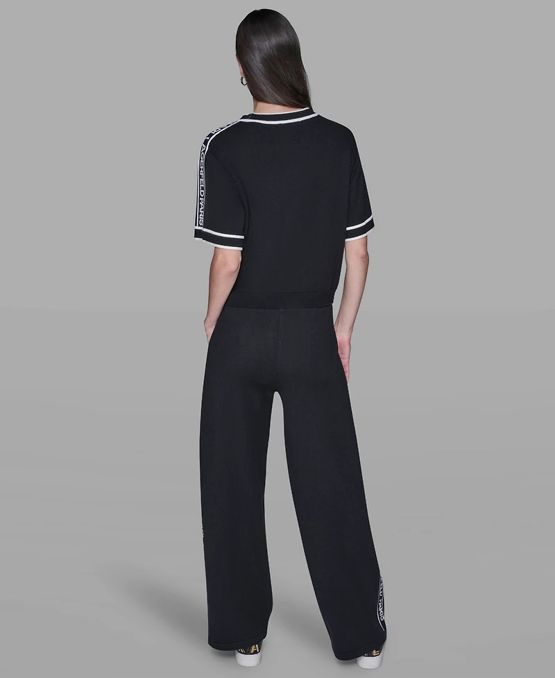 Karl Lagerfeld Paris Women's Logo Detail Sweater